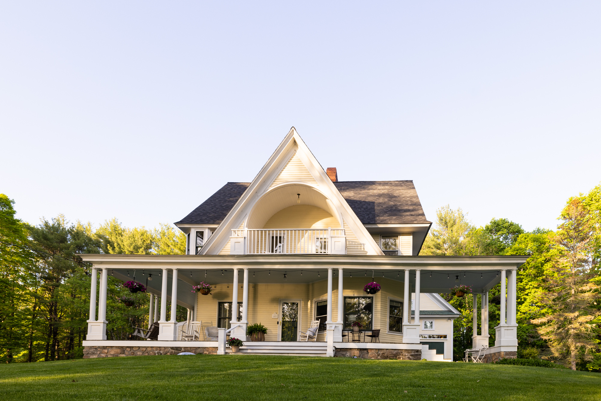 exterior of noble house inn with large porch